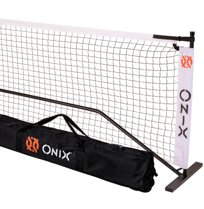 onix pickleball two in one practice net for driveway park or court easy to assemble and carry